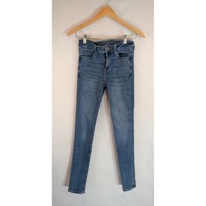 American Eagle Next Level Stretch Jegging Medium Wash Skinny Jeans Womens 0 Reg